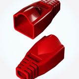DTECH RJ45 Strain Relief Boot Cat 5/6 – Red – PK50